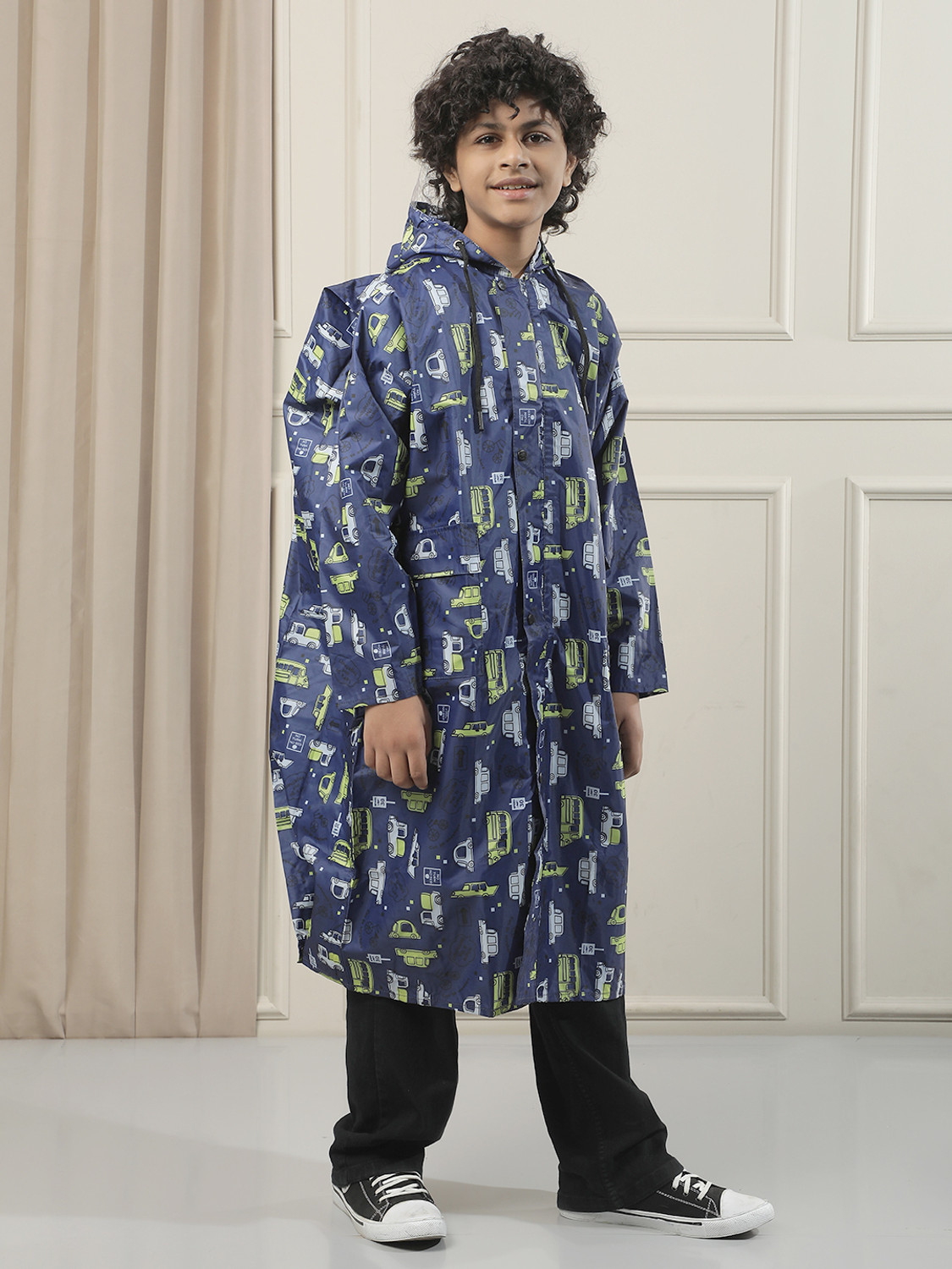 Image of Dollar Floral Print Boys & Girls Raincoat