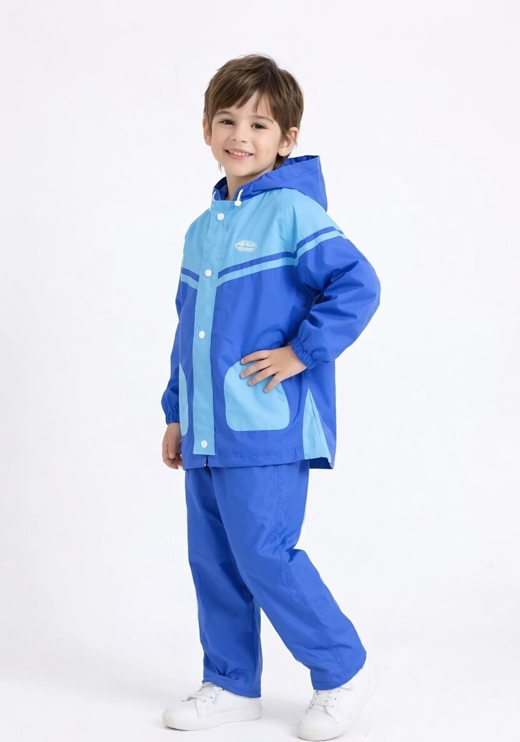 Image of POWERAPPARELS Solid, Colorblock Boys & Girls Rain Suit