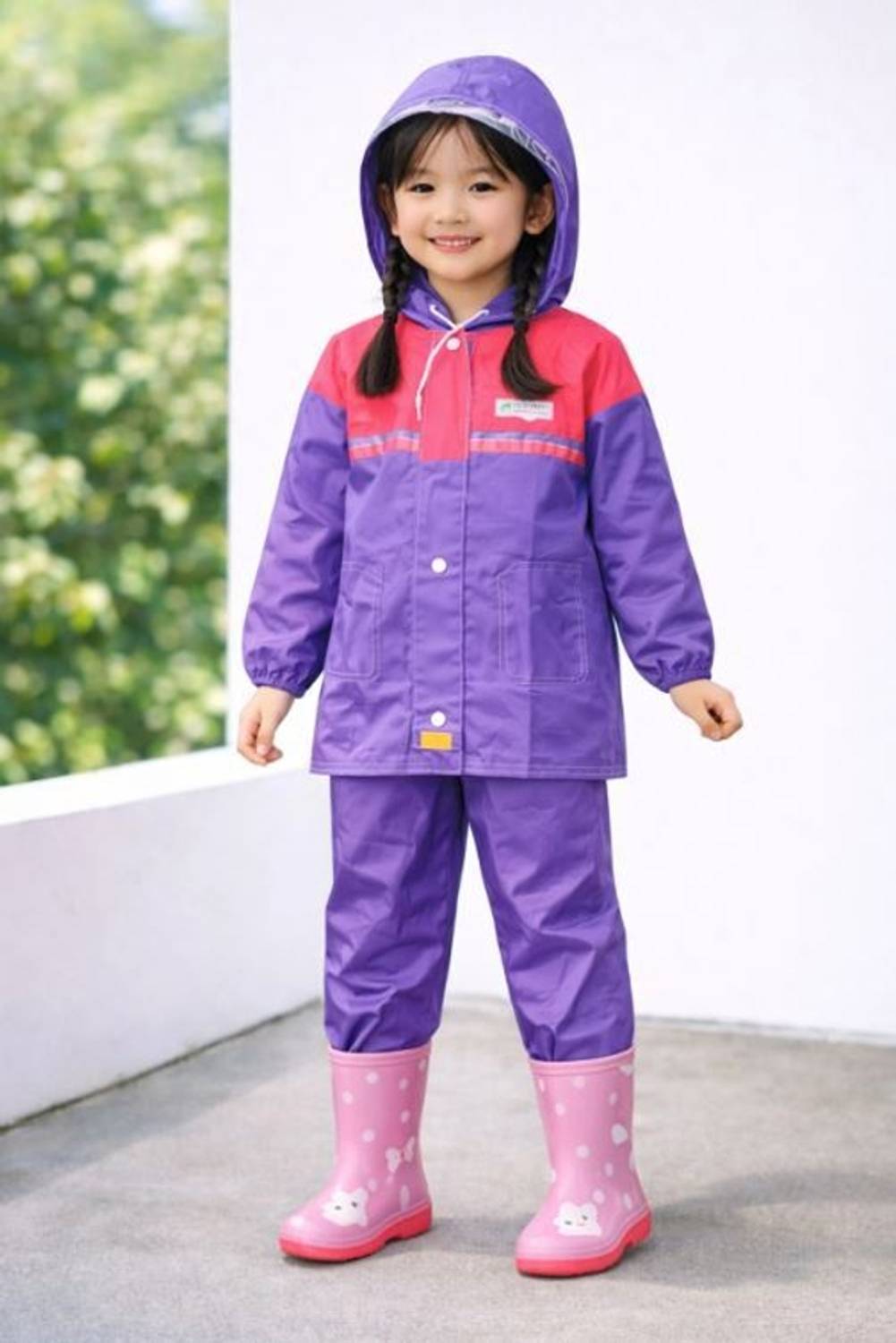 POWERAPPARELS Colorblock Boys & Girls Raincoat