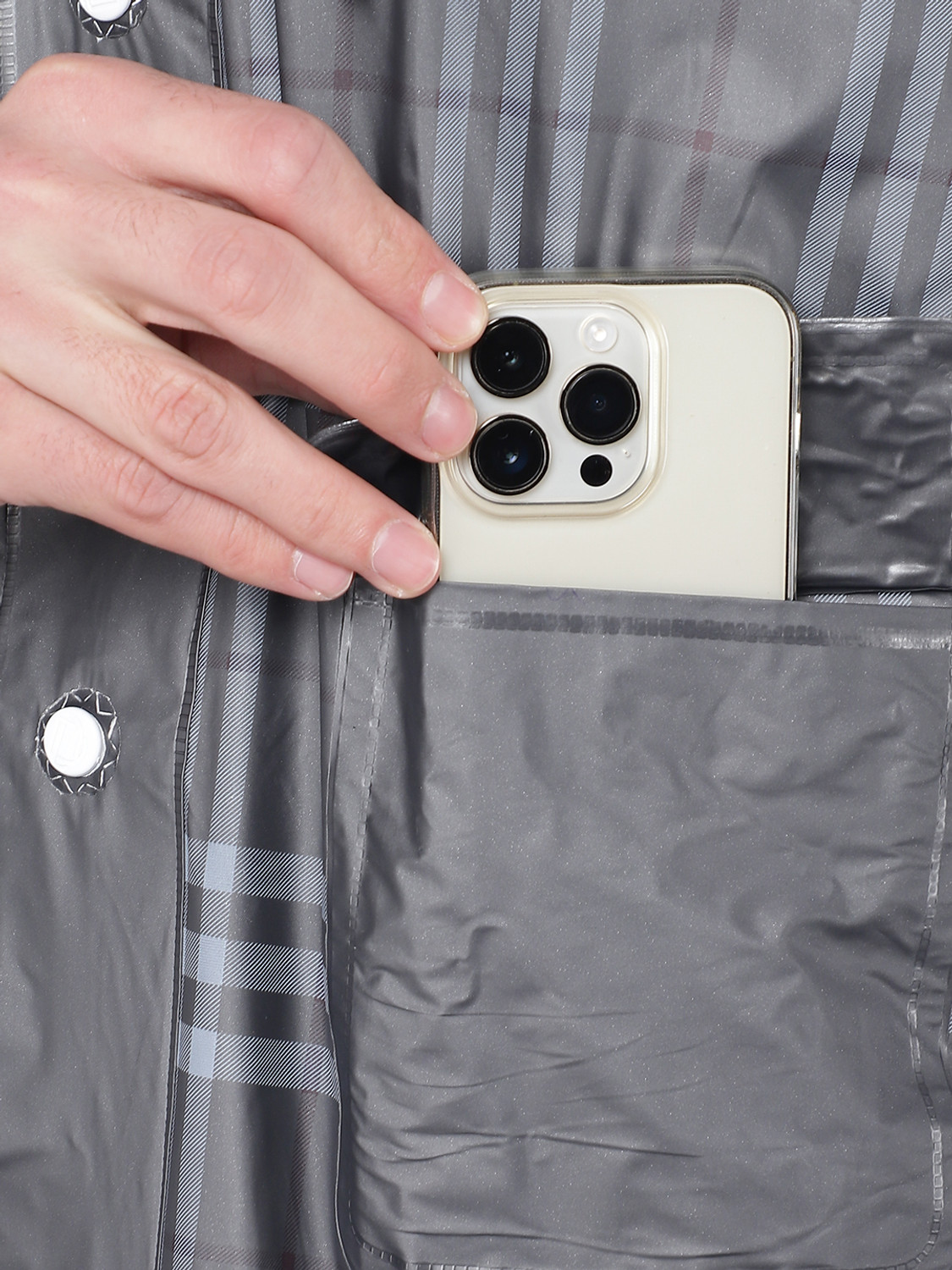Image of Dollar Checkered Men Rain Suit