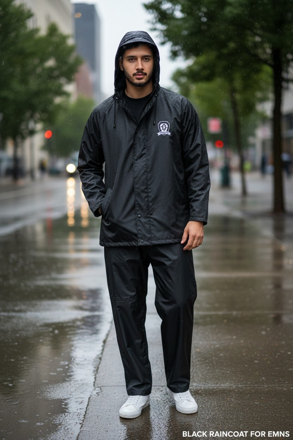 Image of UNIQUE MOMENTS Solid Men Raincoat