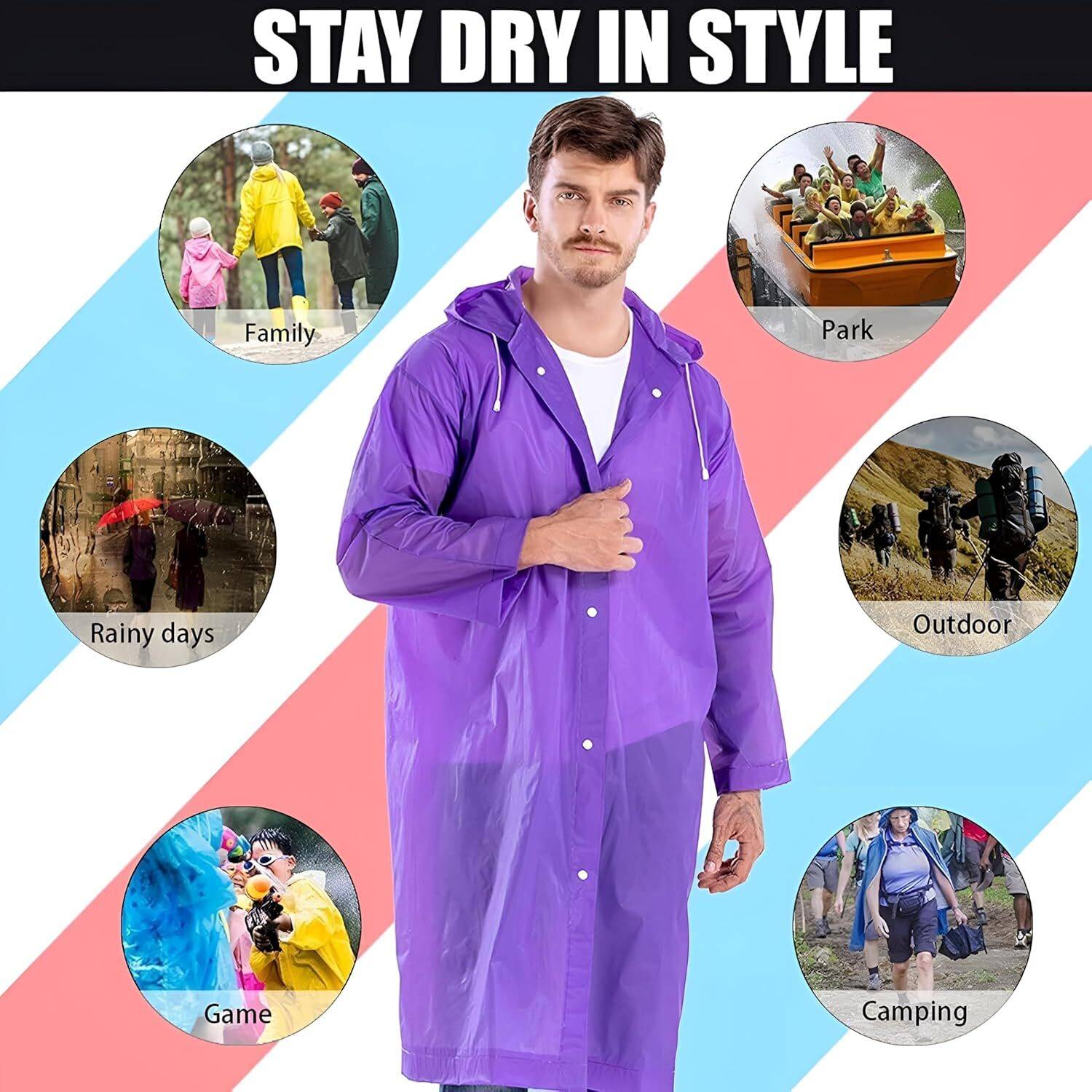 Astorez Solid Unisex Raincoat