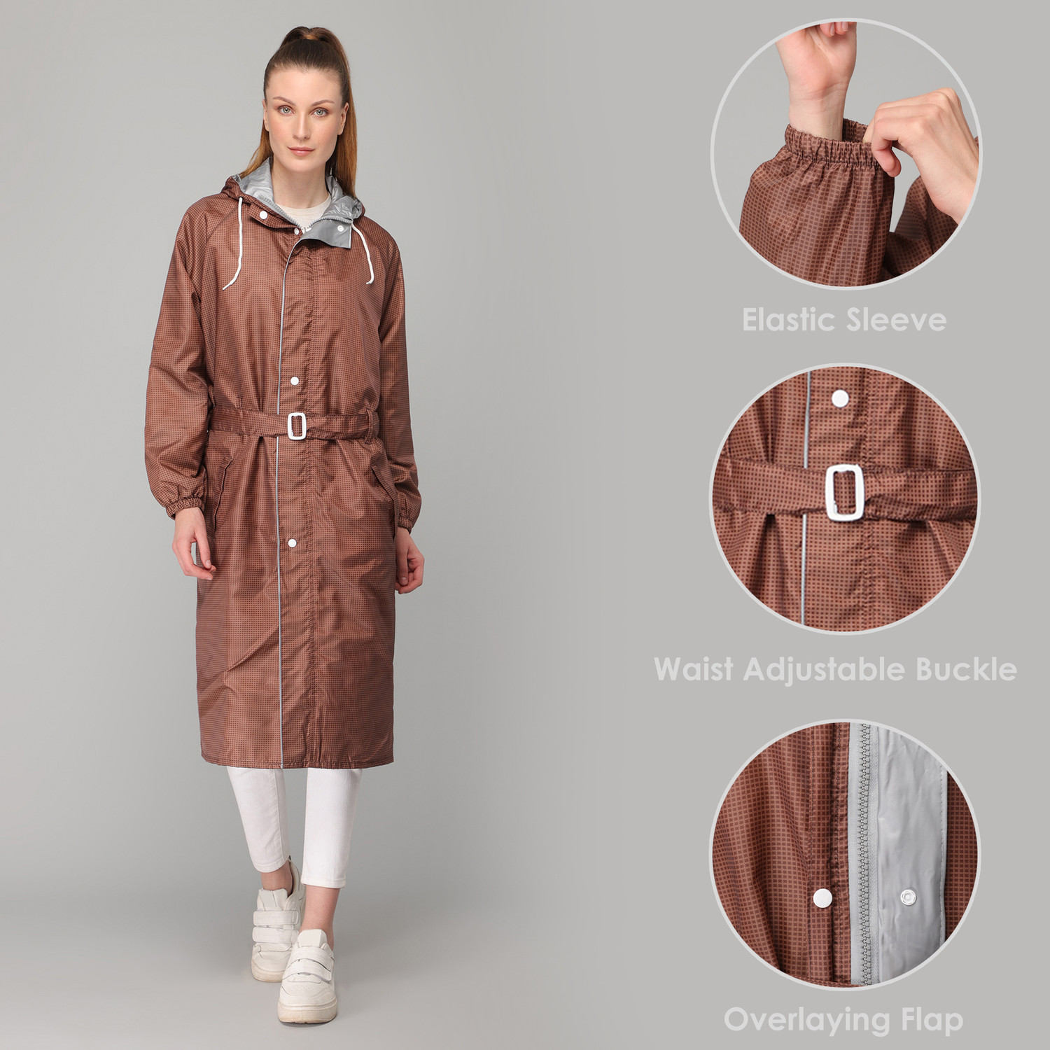 Image of The CLOWNFISH Solid Women Raincoat