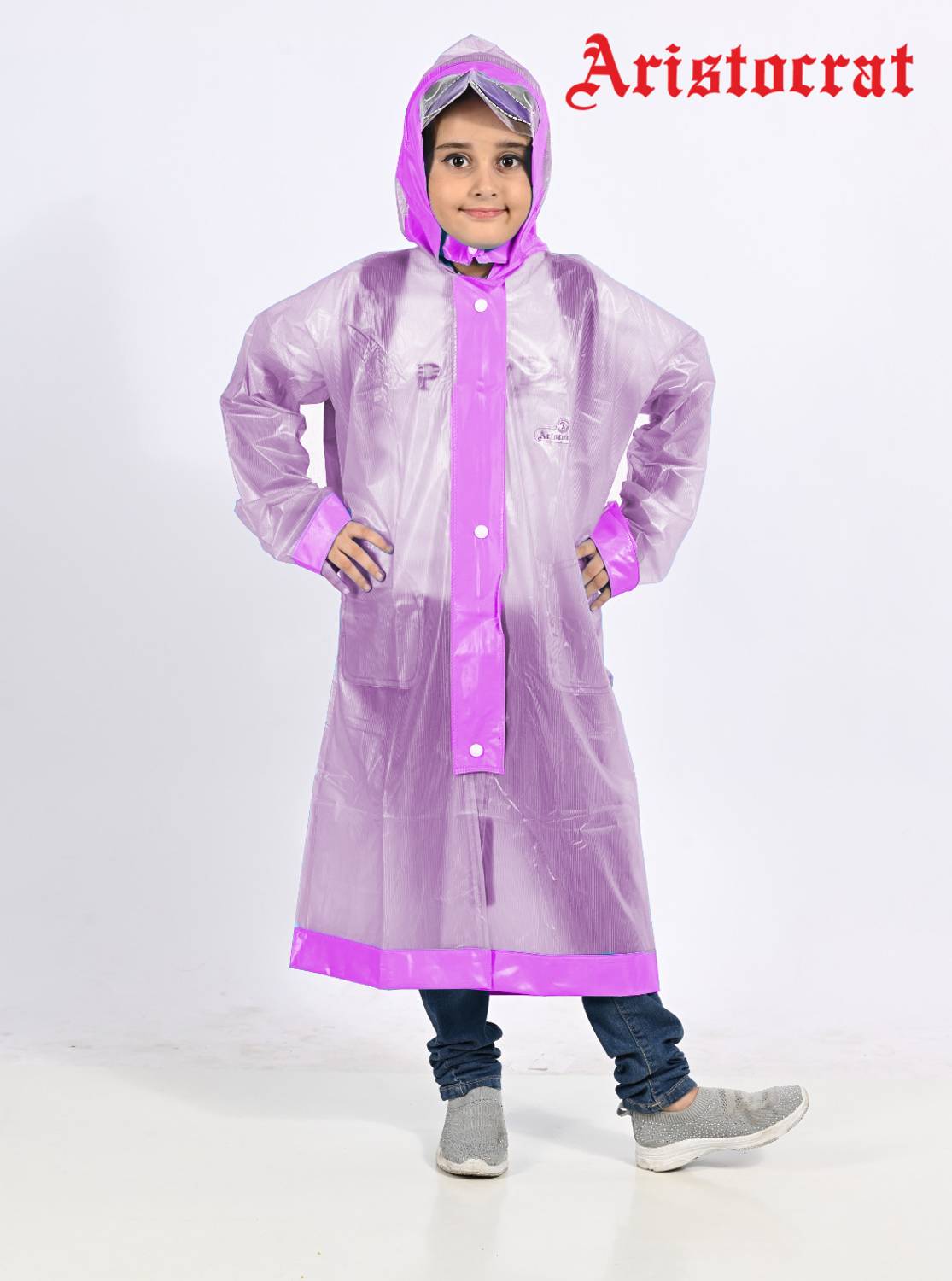Aristocrat Solid Girls Raincoat