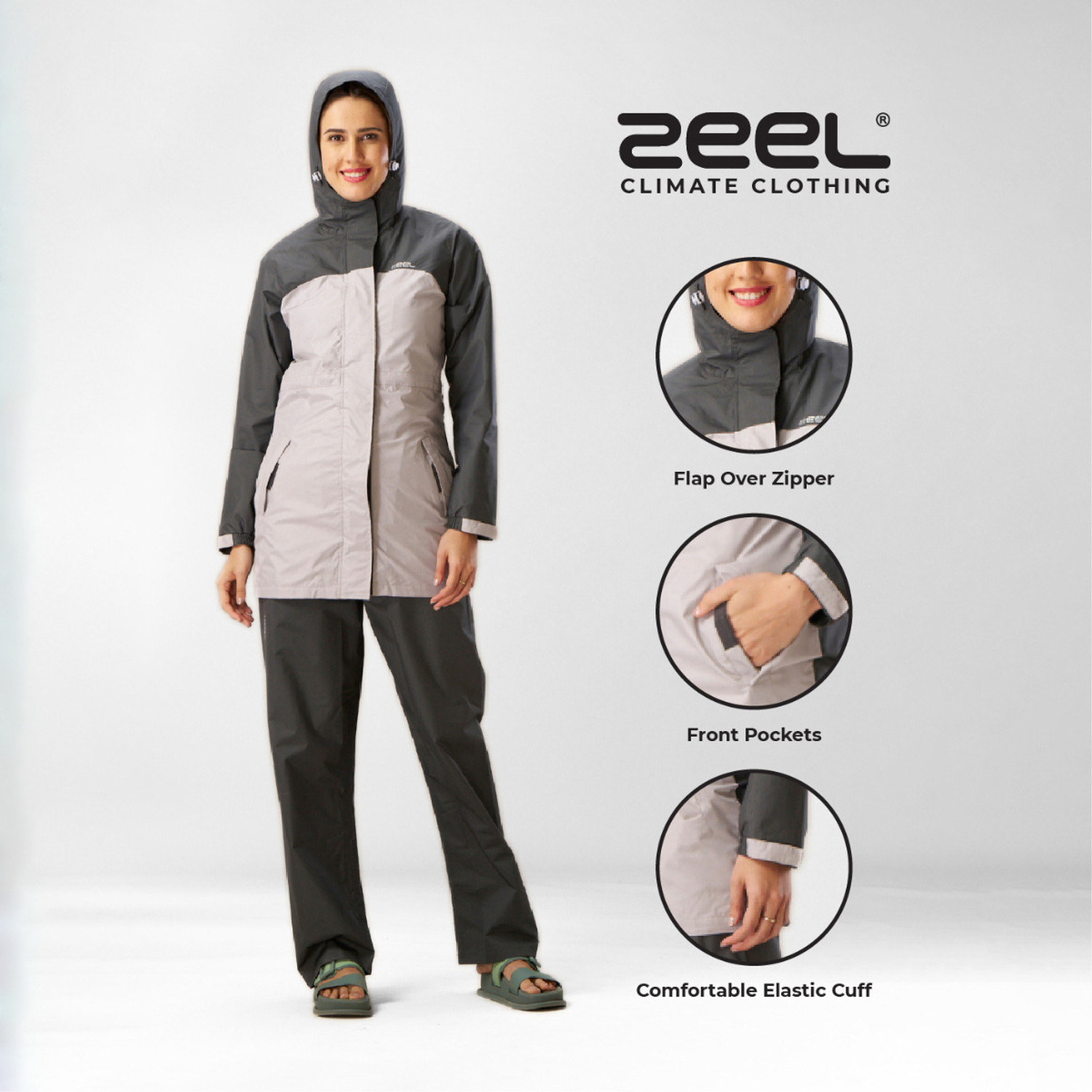 Image of ZEEL Solid Women Raincoat