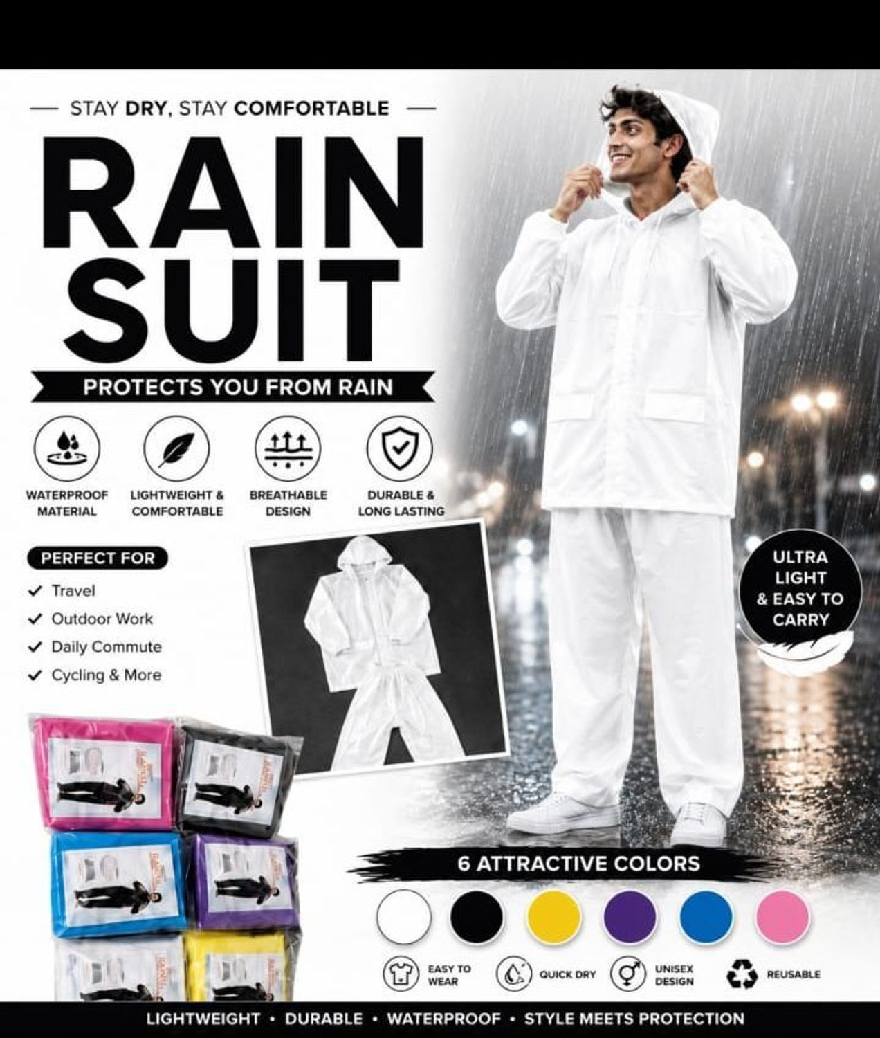 Image of Tigloo Solid Unisex Rain Suit