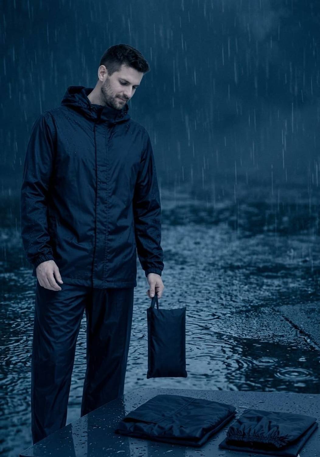 Mankrit Solid Men Rain Suit