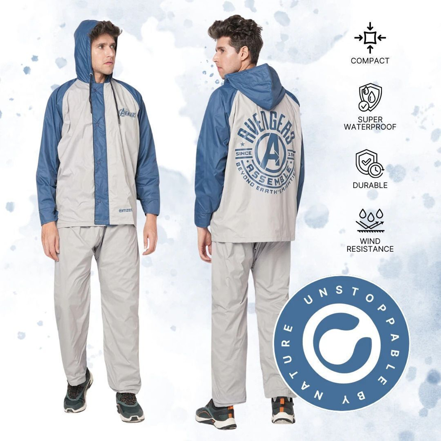 Image of CITIZEN Graphic Print Men Rain Suit