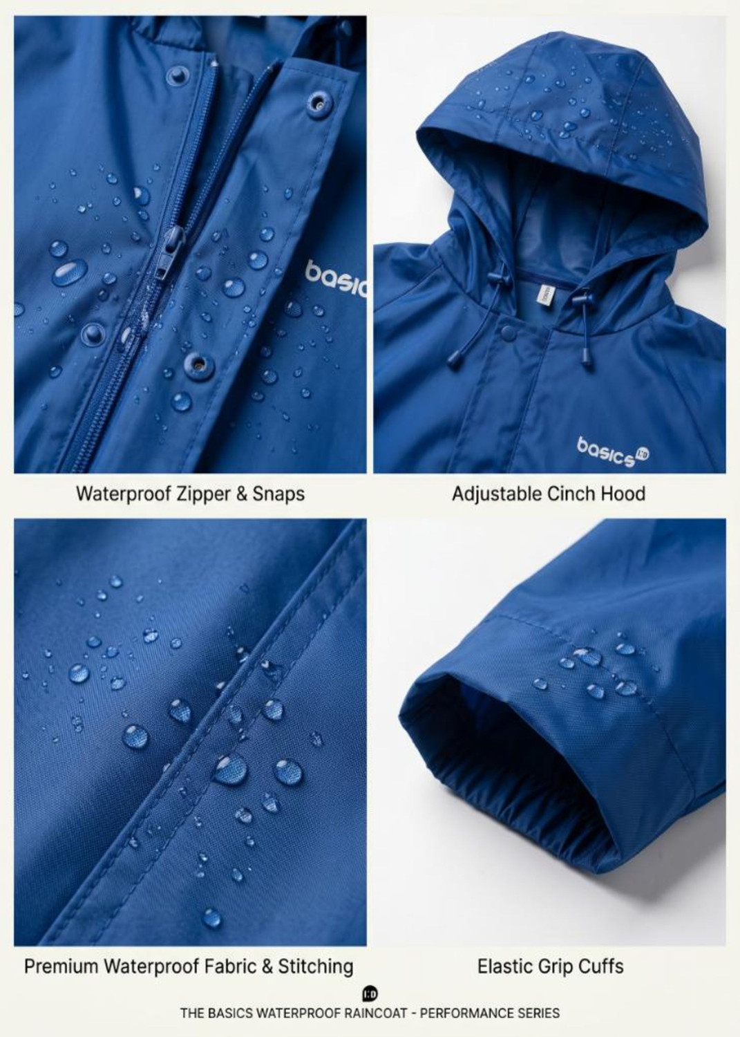 Image of Basics IND Solid Unisex Rain Suit