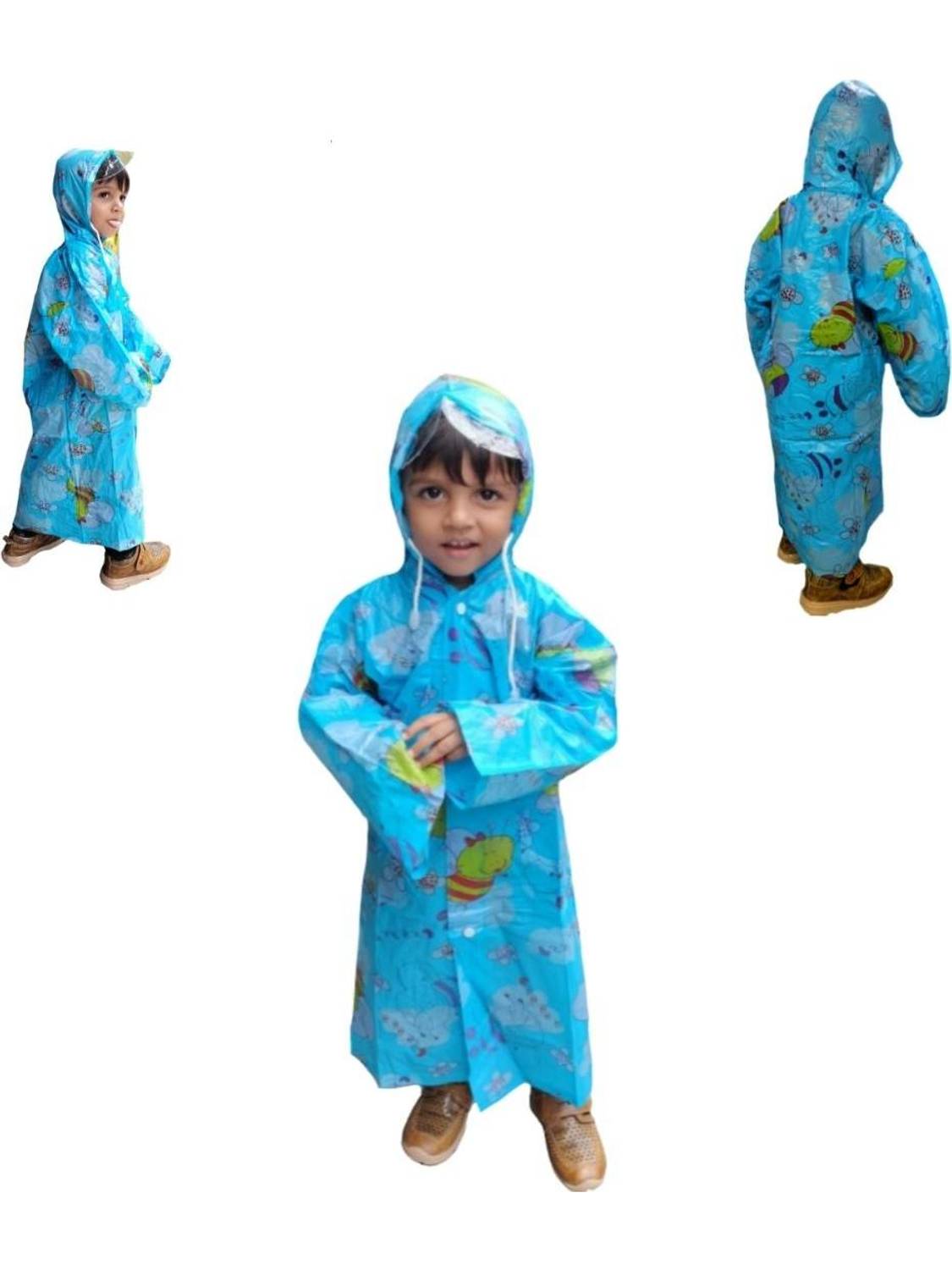D8211K Graphic Print Boys & Girls Raincoat