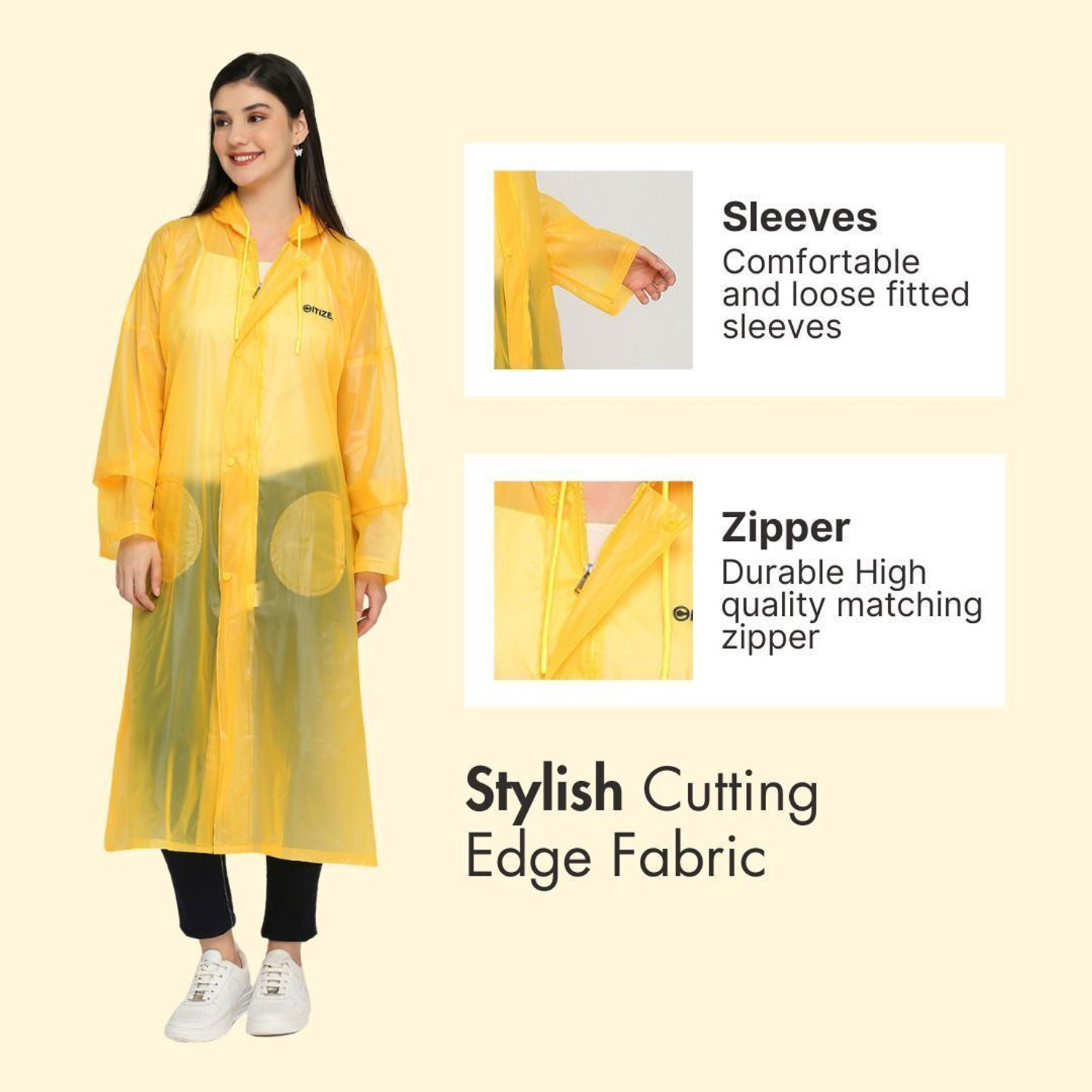 Image of CITIZEN Solid Women Raincoat