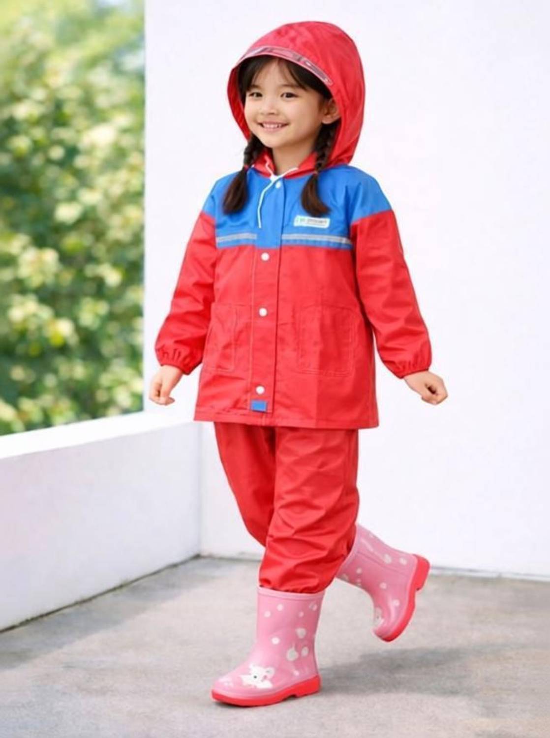 POWERAPPARELS Colorblock Boys & Girls Raincoat