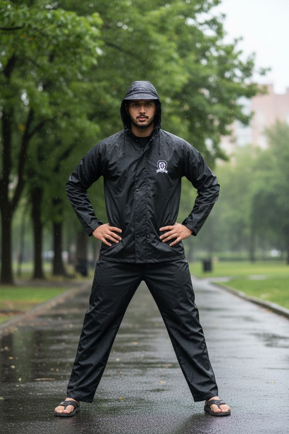 Image of UNIQUE MOMENTS Solid Men Raincoat