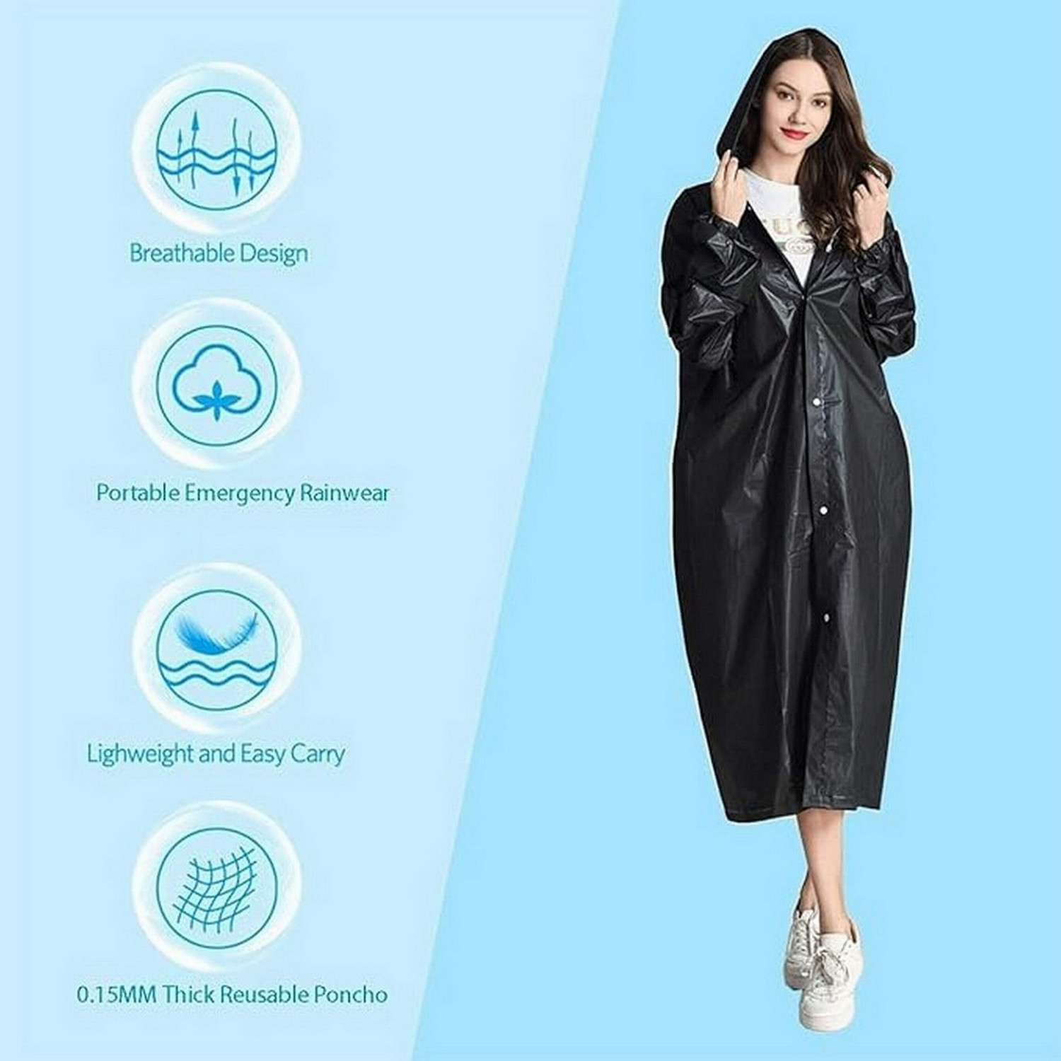 Image of INFISPACE Solid Women Rain Poncho