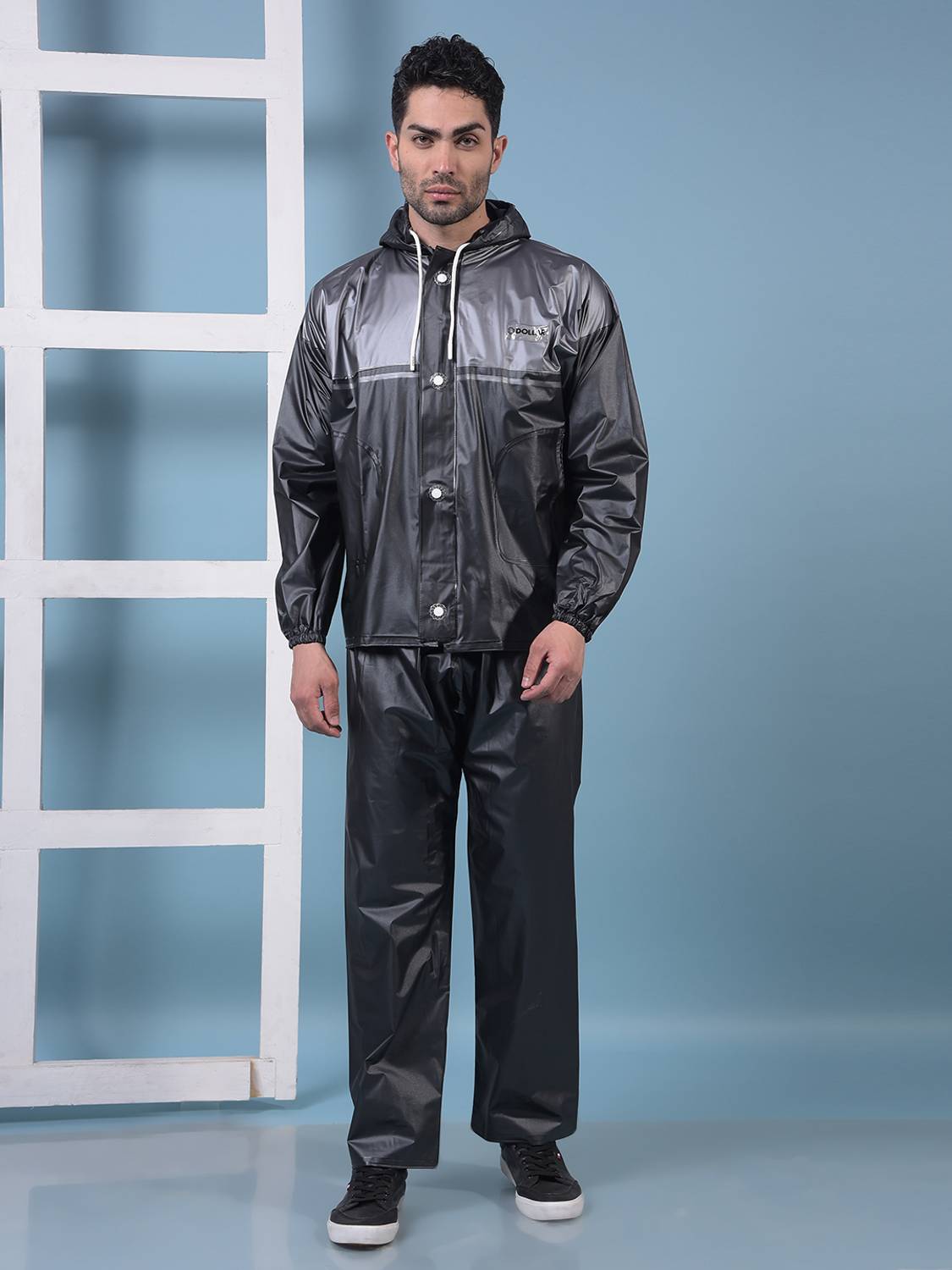 Dollar Colorblock Men Raincoat