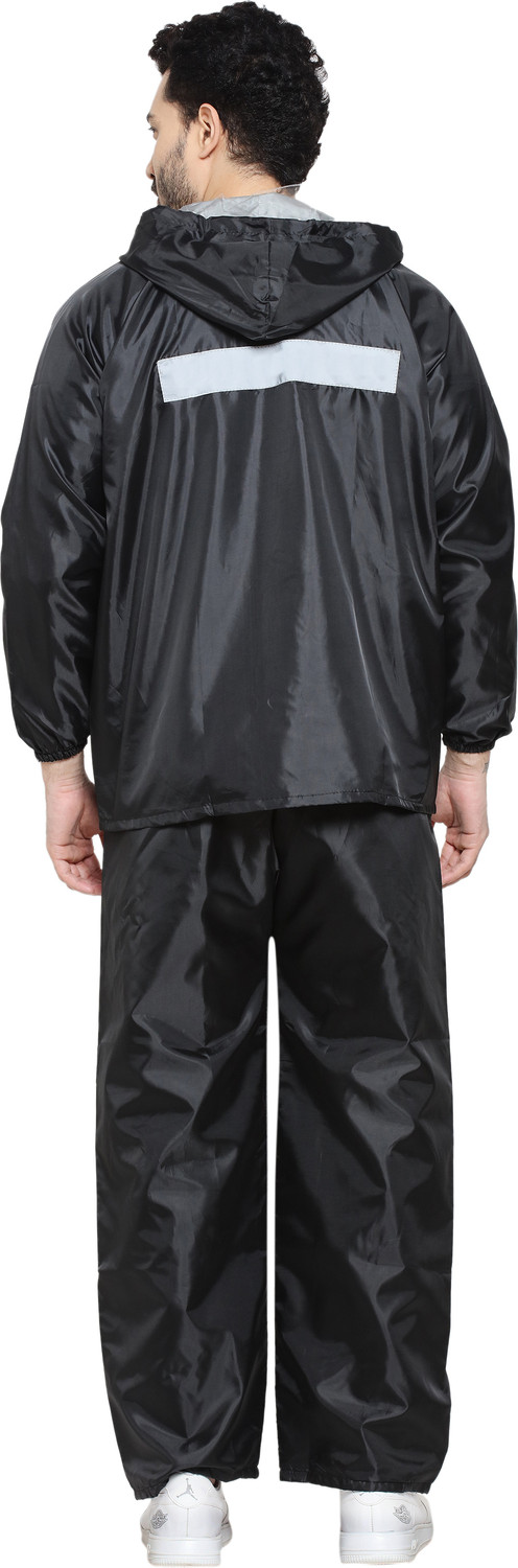 Image of Adrenex Black XXL Solid Men Rain Suit