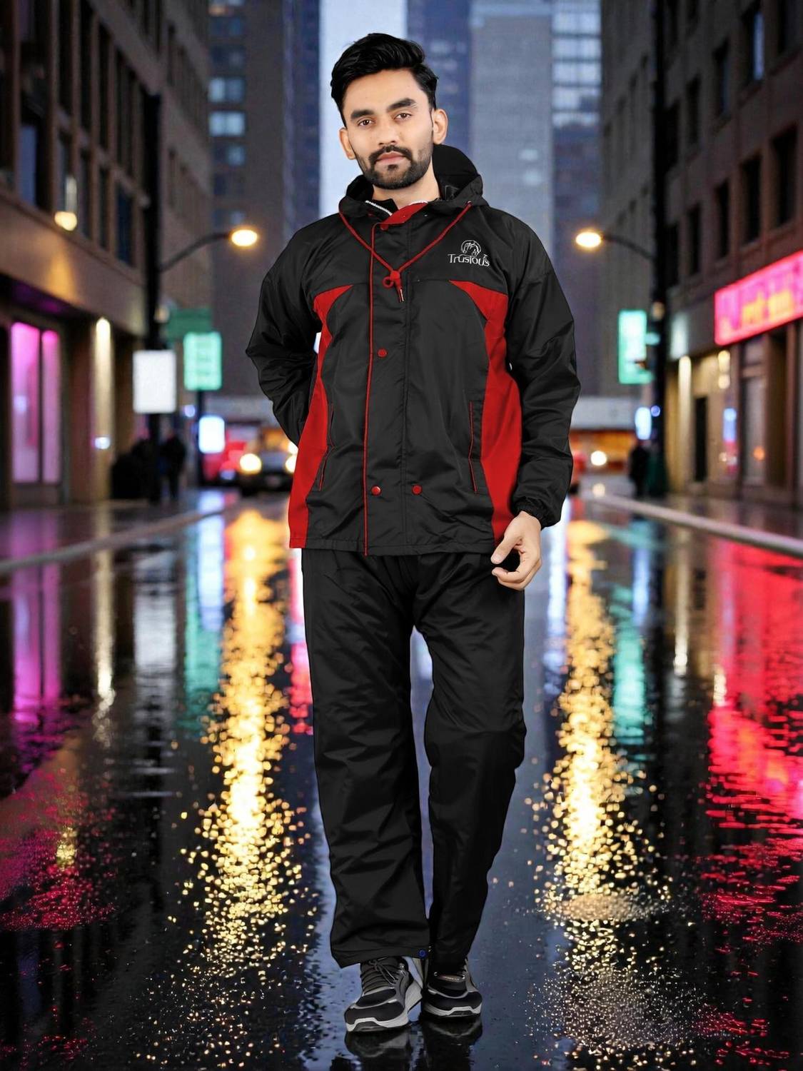 click n buy Colorblock Men Raincoat