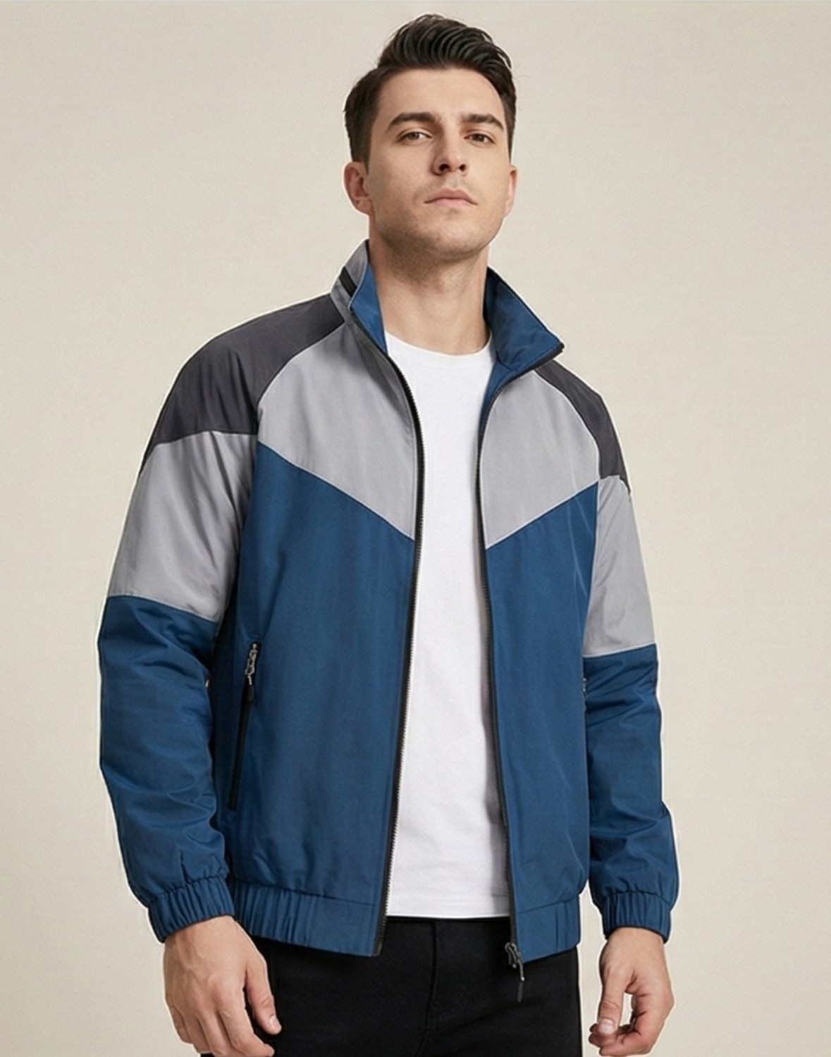 Image of IANDT Colorblock Men Raincoat
