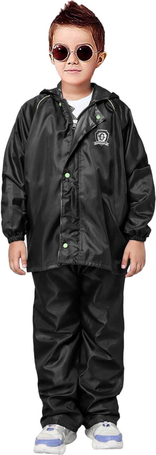 CRYSTAL REVENUE Self Design Boys & Girls Rain Suit
