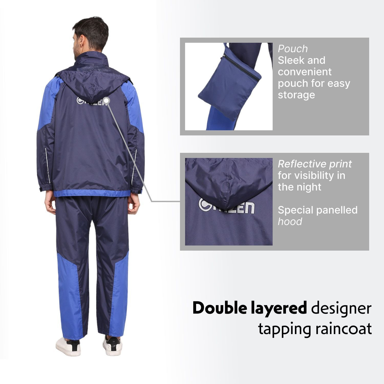 Image of CITIZEN Colorblock Men Raincoat