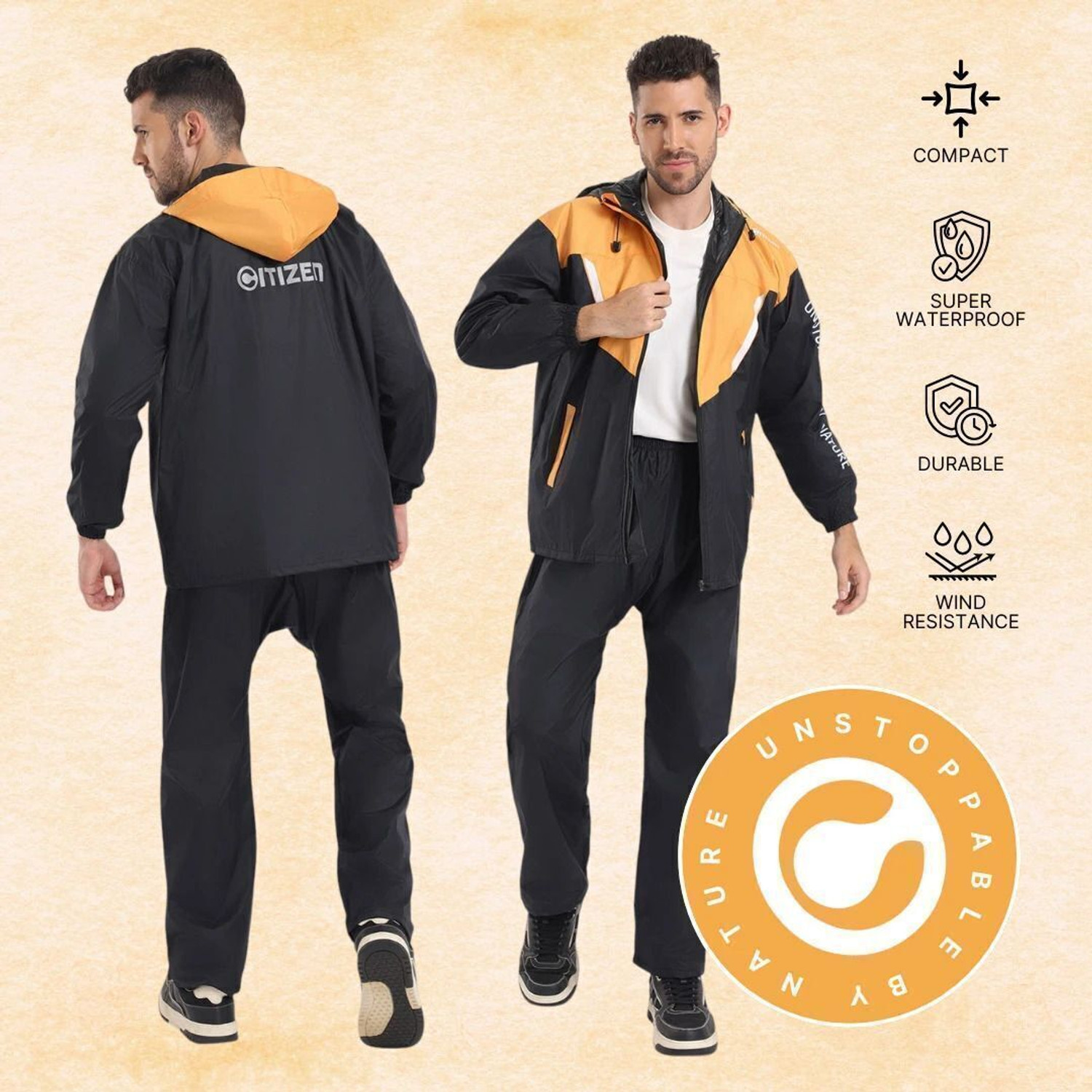 Image of CITIZEN Colorblock Men Raincoat