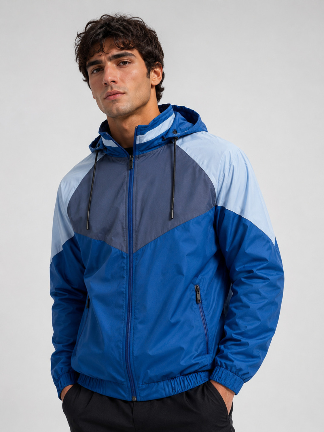 Image of Caraba Colorblock Men Raincoat