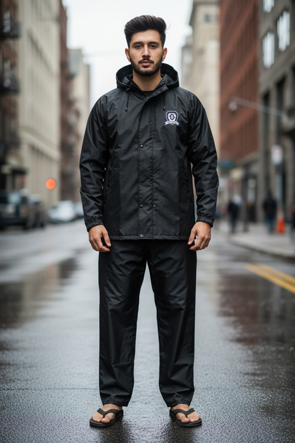Image of UNIQUE MOMENTS Solid Men Raincoat