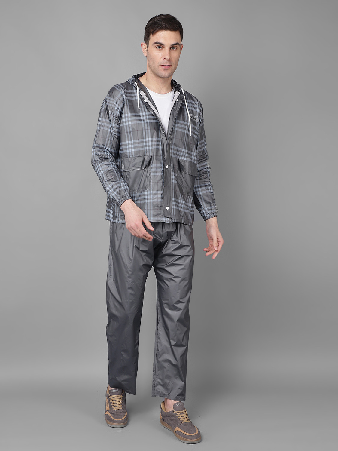 Image of Dollar Checkered Men Rain Suit