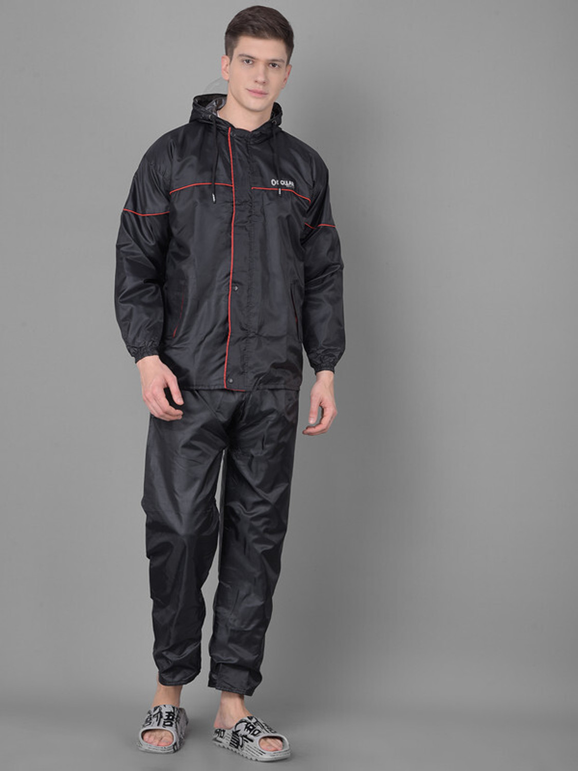 Image of Dollar Dollar Rainguard Men's PVC Full Sleeve Solid Reversible Raincoat Set Solid Men Rain Suit