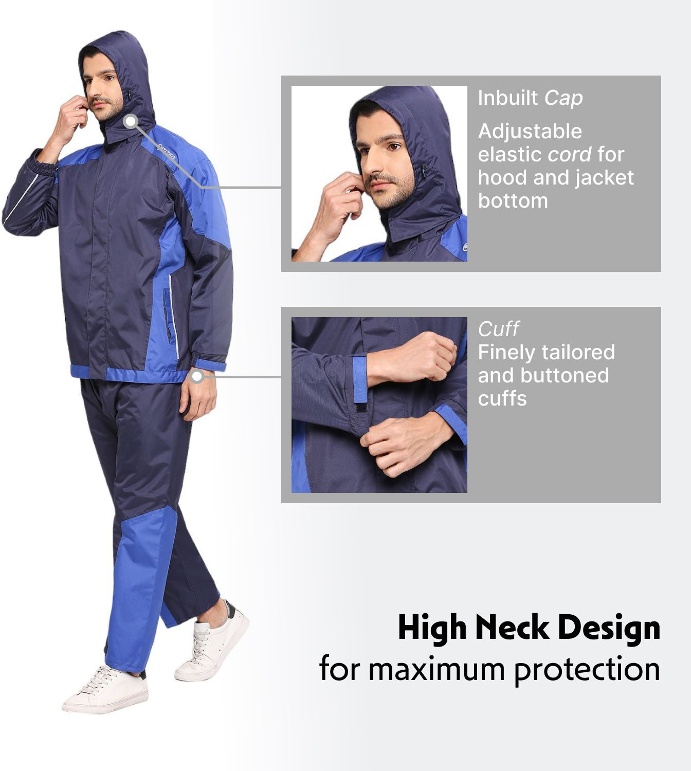 Image of CITIZEN Colorblock Men Raincoat