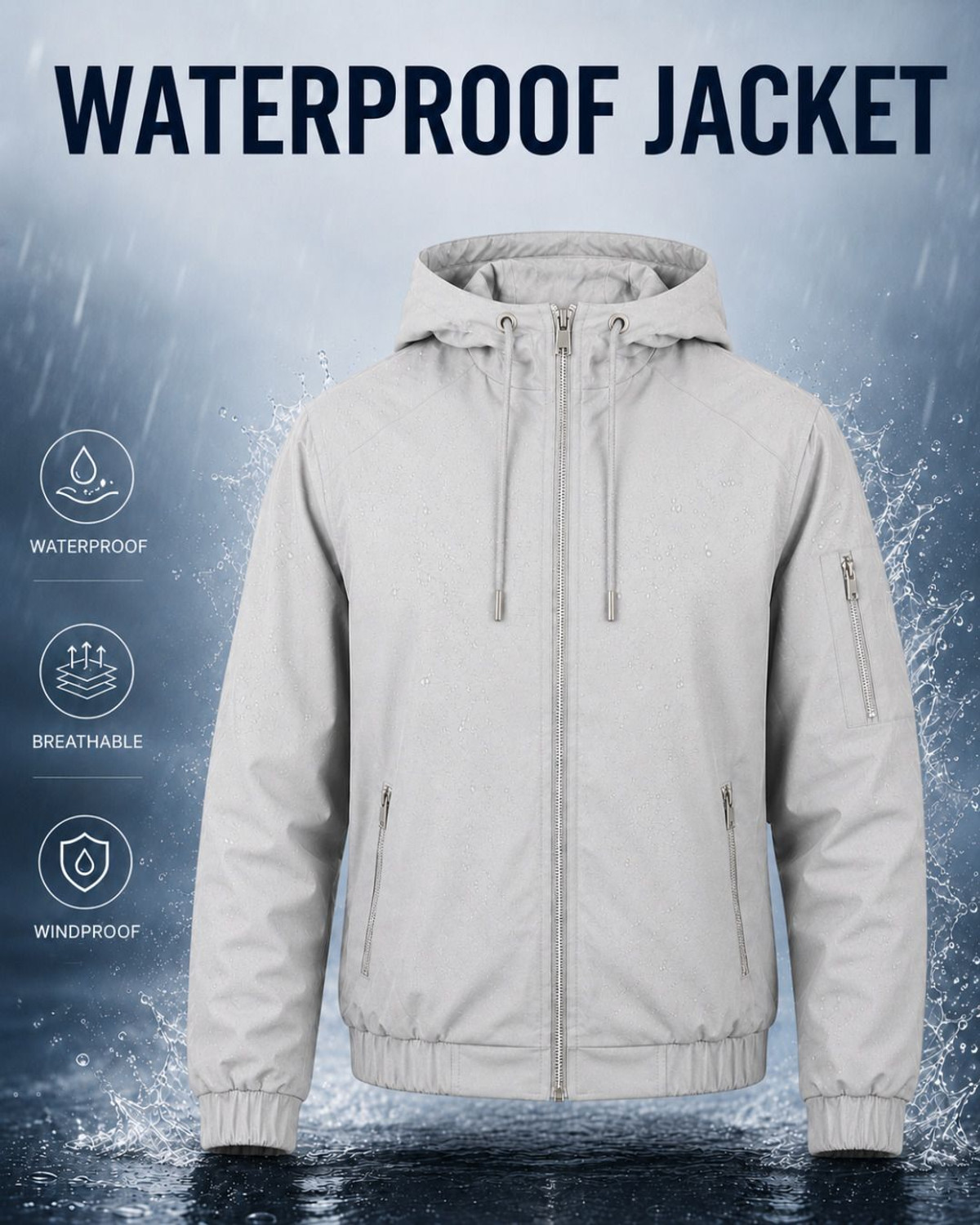 Image of Mia Fashion Solid Men Raincoat