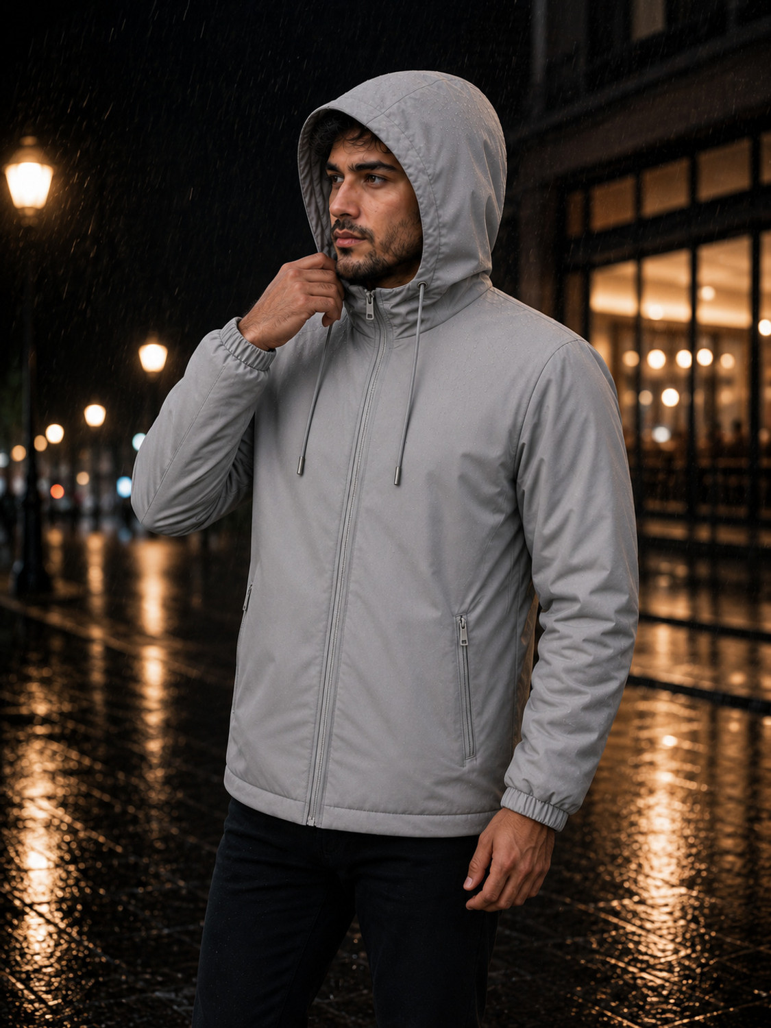 Image of Mia Fashion Solid Men Raincoat