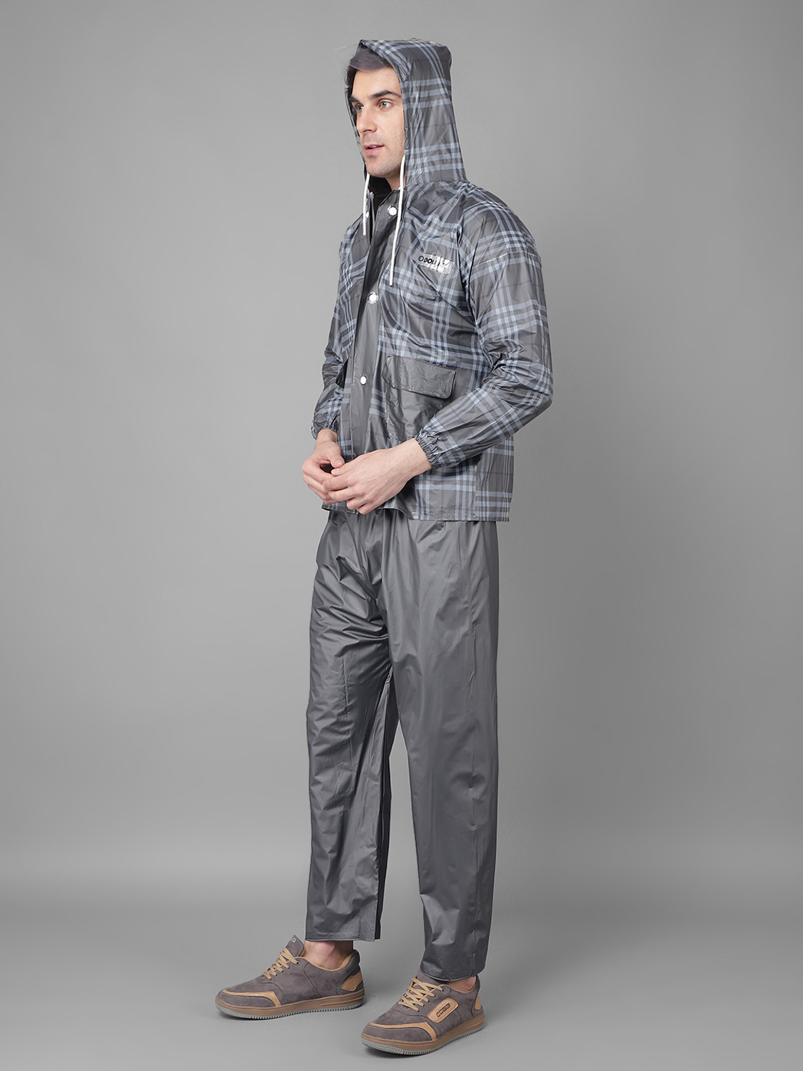 Image of Dollar Checkered Men Rain Suit