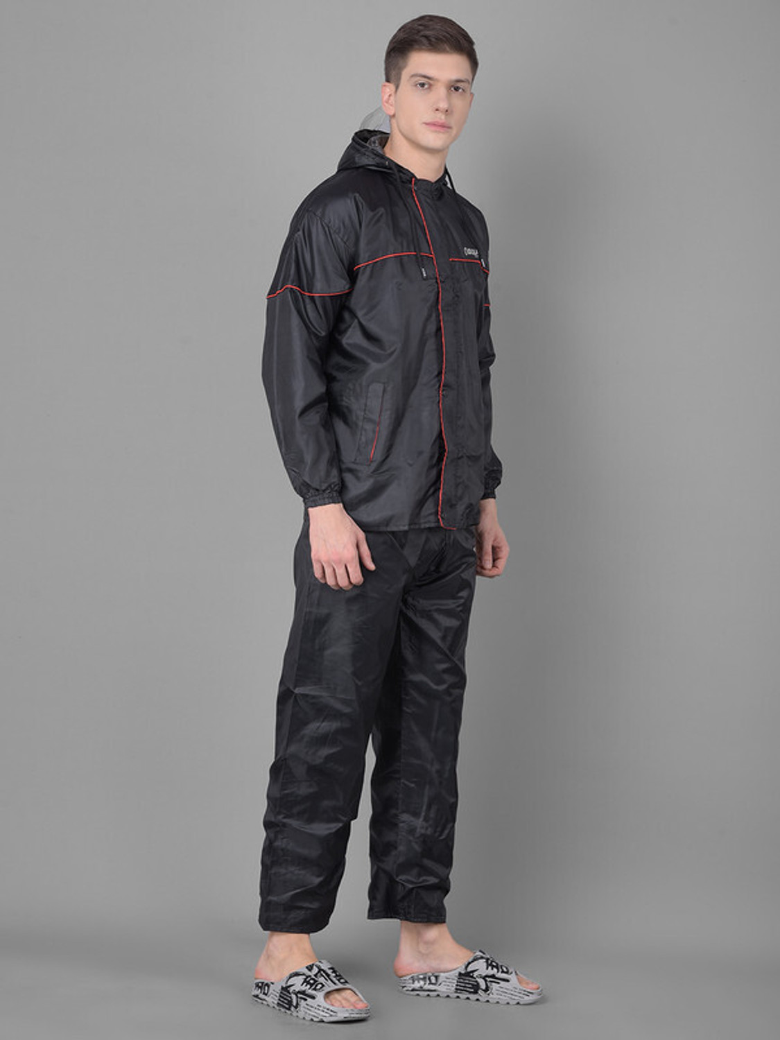 Image of Dollar Dollar Rainguard Men's PVC Full Sleeve Solid Reversible Raincoat Set Solid Men Rain Suit