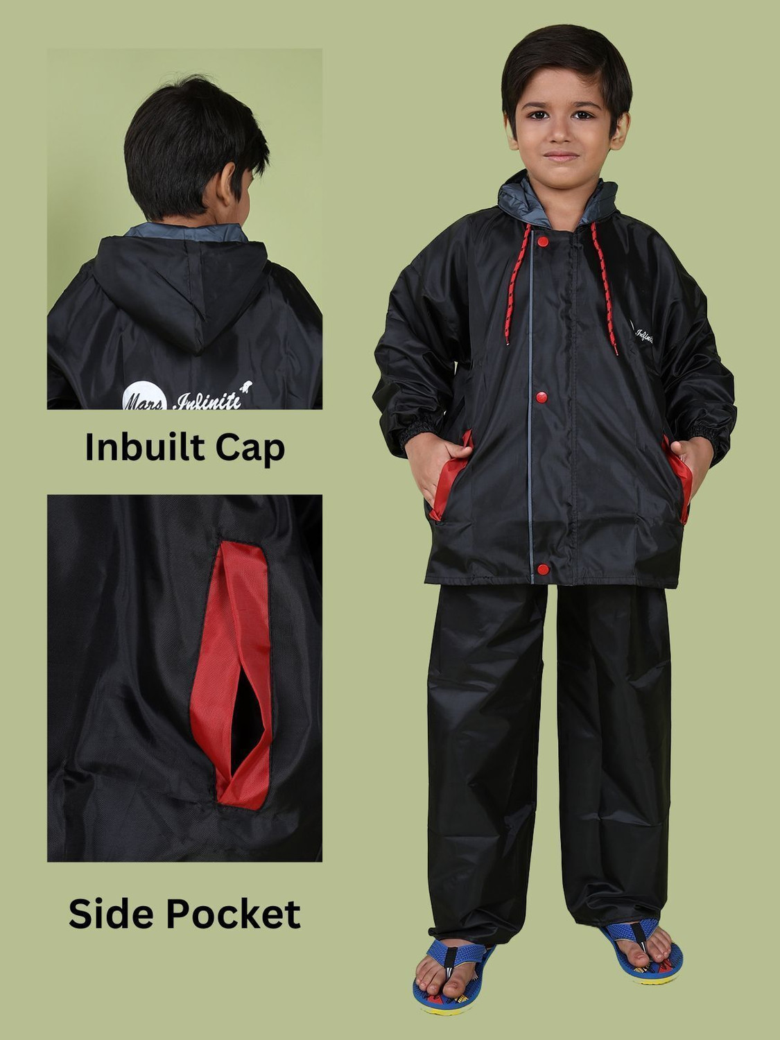 Image of Mars Infiniti Solid Boys Rain Suit