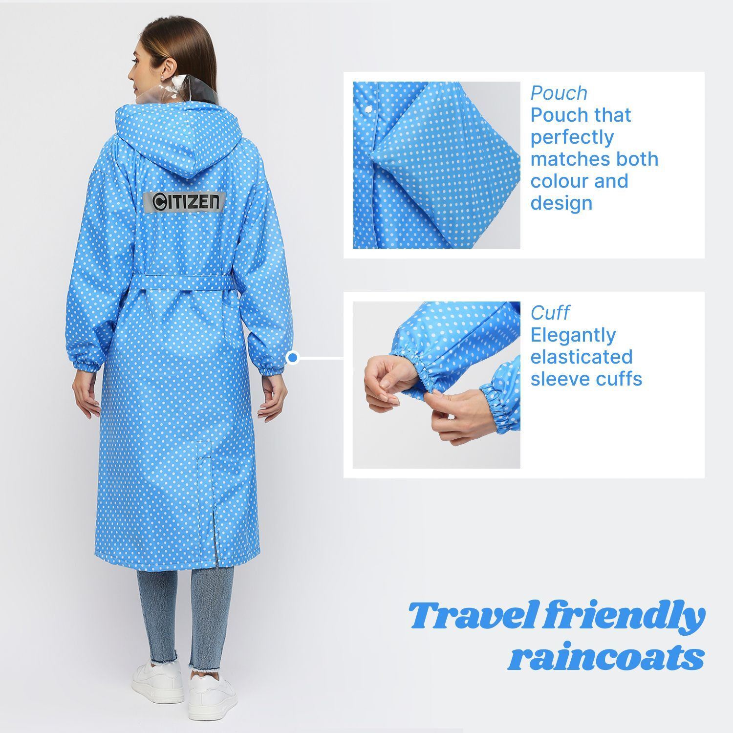 Image of CITIZEN Polka Print Women Raincoat