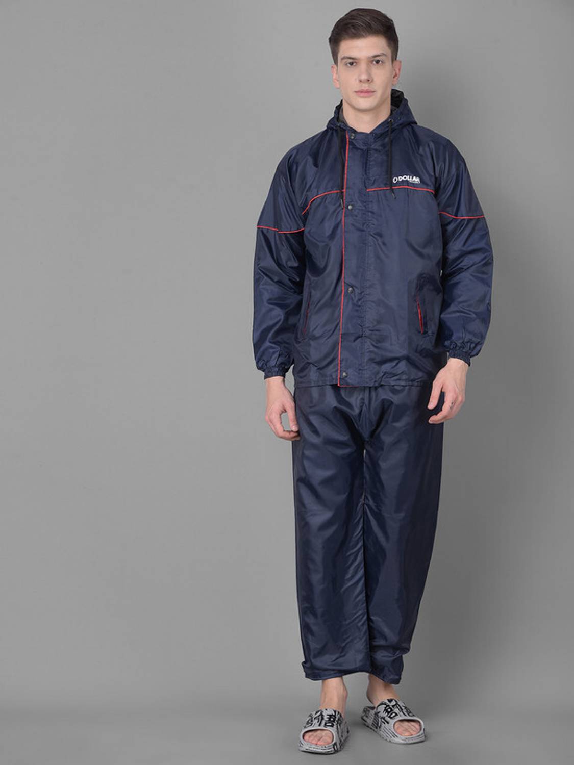 Dollar Dollar Rainguard Men's PVC Full Sleeve Solid Reversible Raincoat Set Solid Men Rain Suit