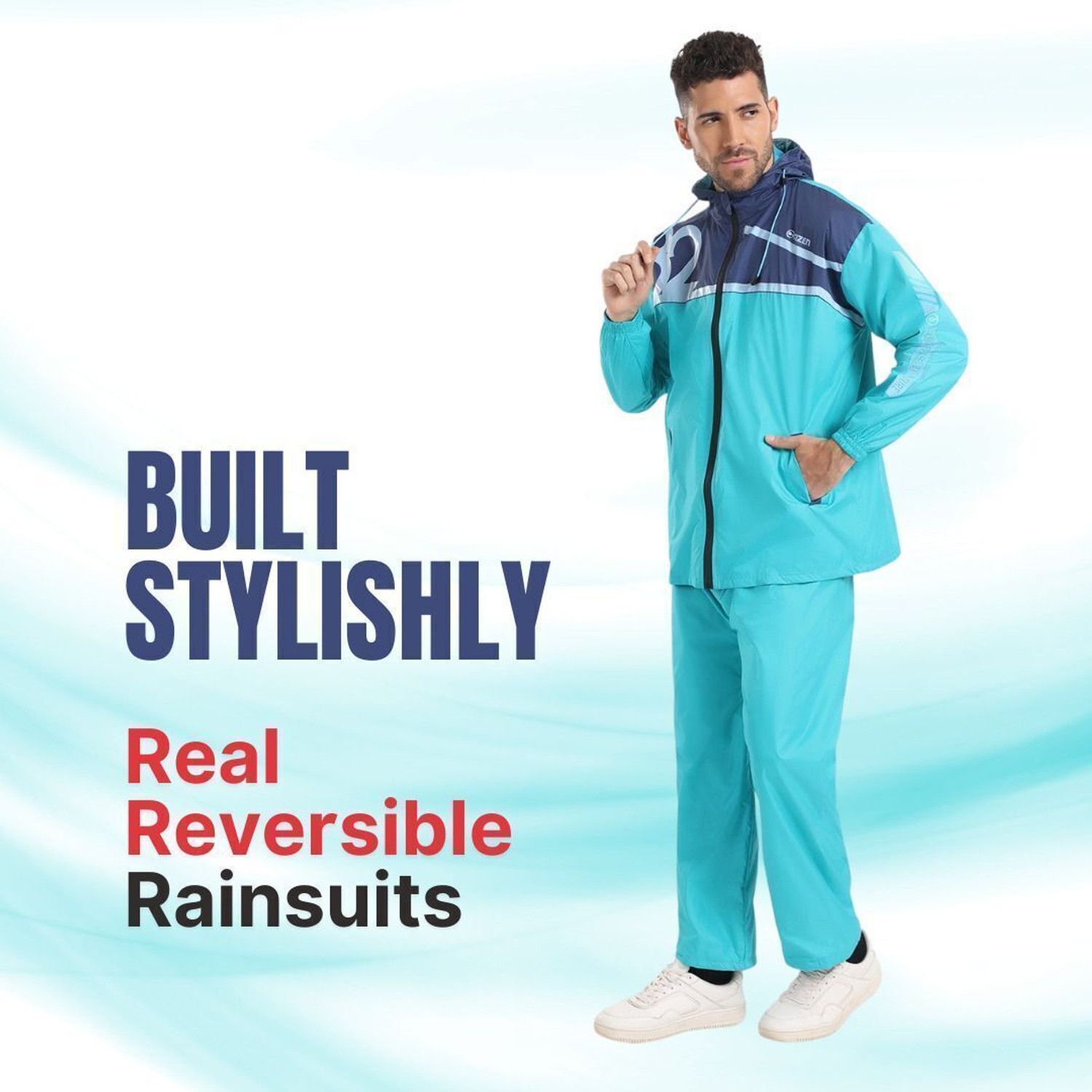 Image of CITIZEN Colorblock Men Raincoat