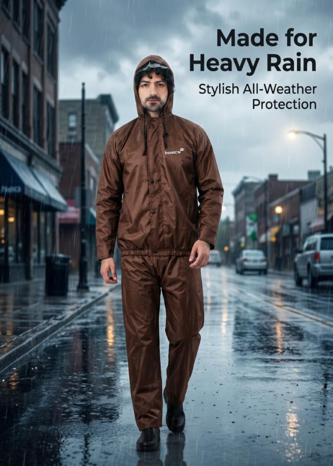 Image of Basics IND Solid Unisex Rain Suit