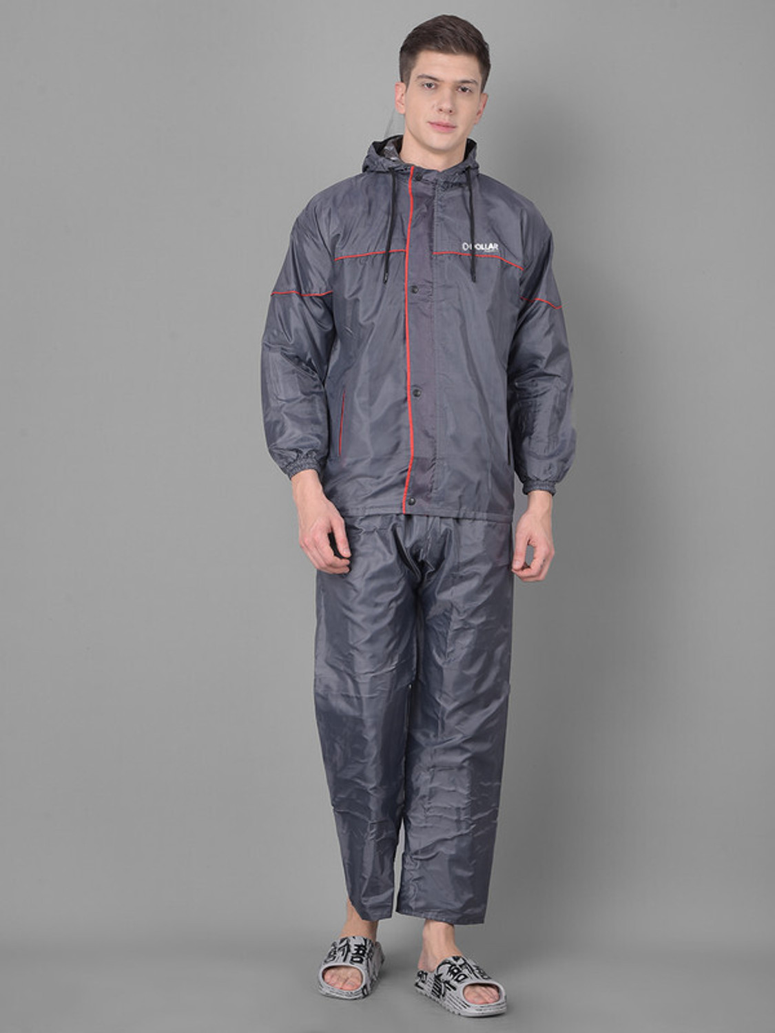 Image of Dollar Dollar Rainguard Men's PVC Full Sleeve Solid Reversible Raincoat Set Solid Men Rain Suit