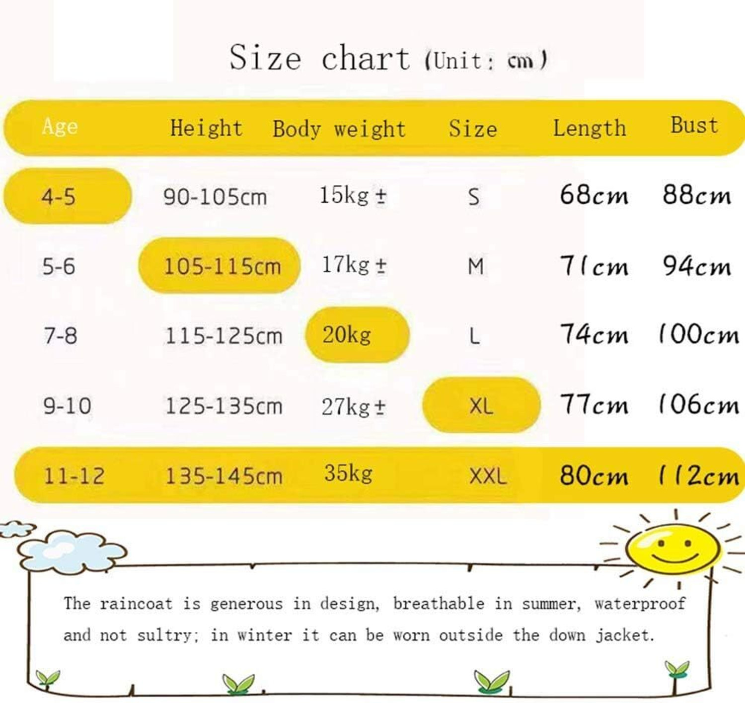 Image of FASHIONIO Graphic Print Boys & Girls Raincoat