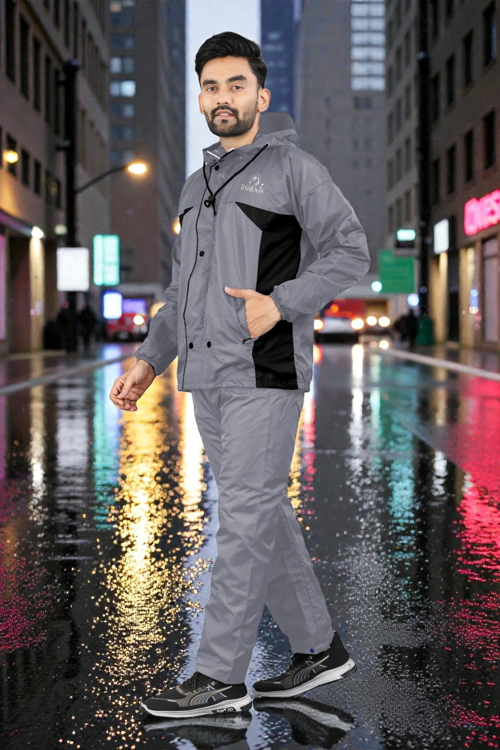 Image of click n buy Colorblock Men Raincoat