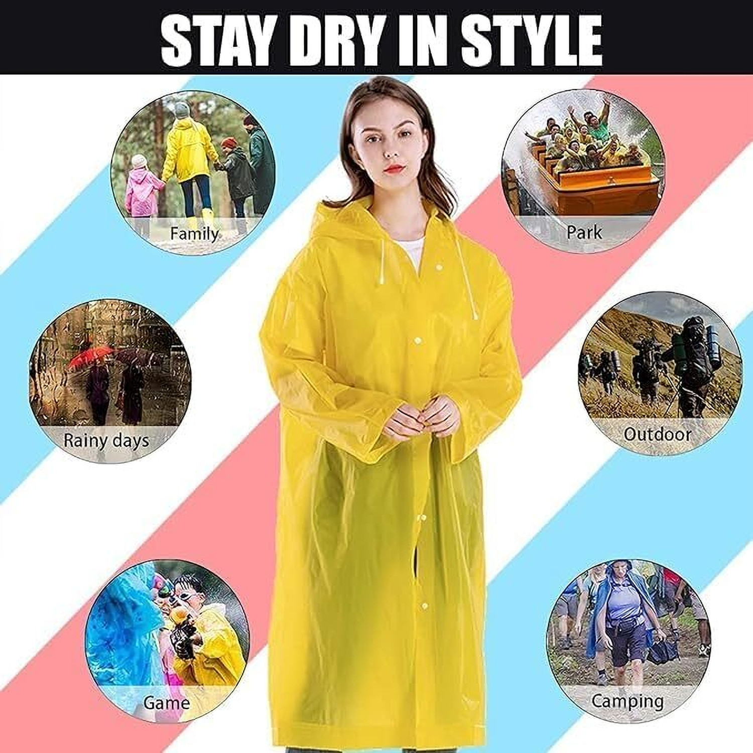 Image of HANICRAFT Solid Men & Women Raincoat