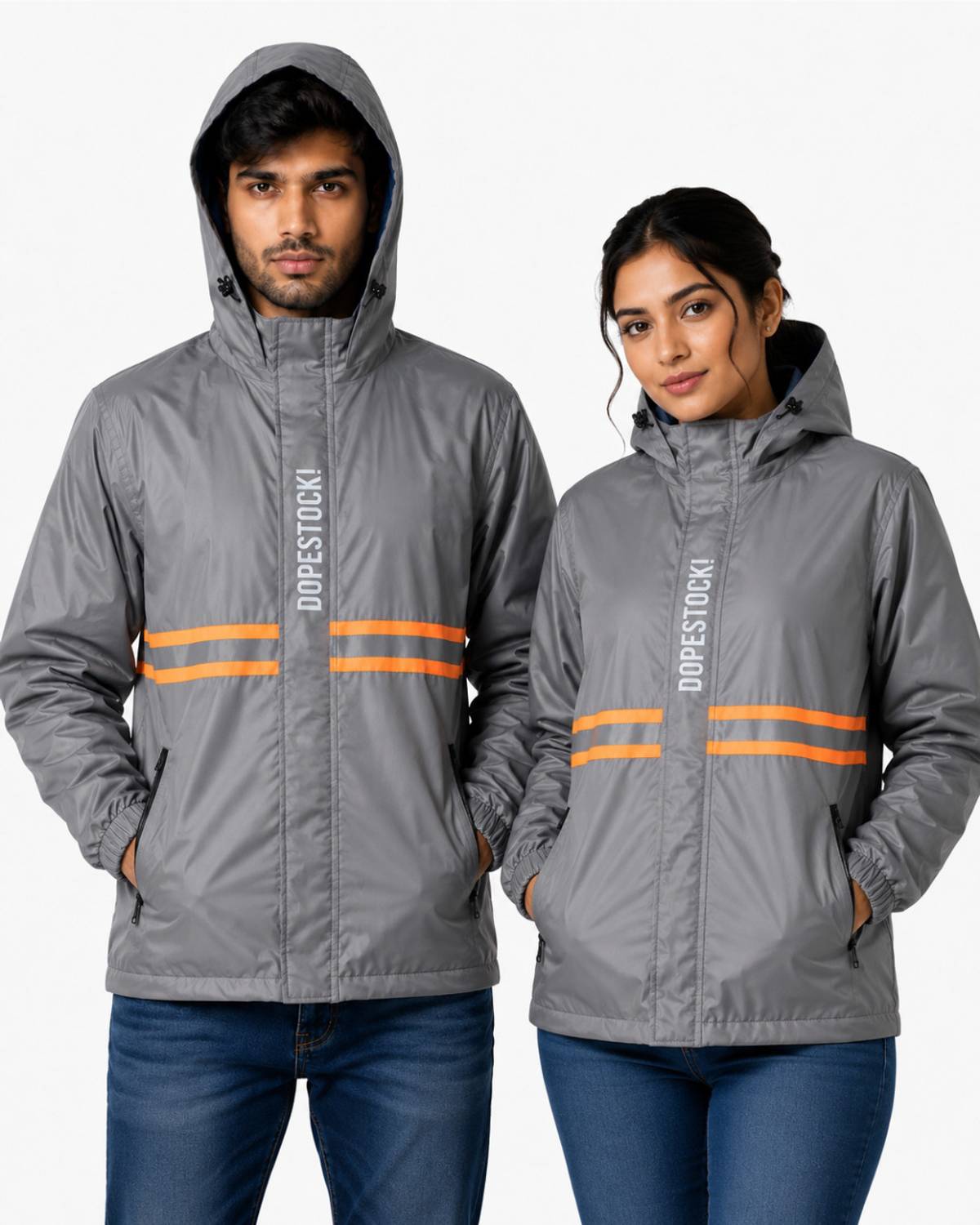 DOPESTOCK! Striped Men & Women Raincoat