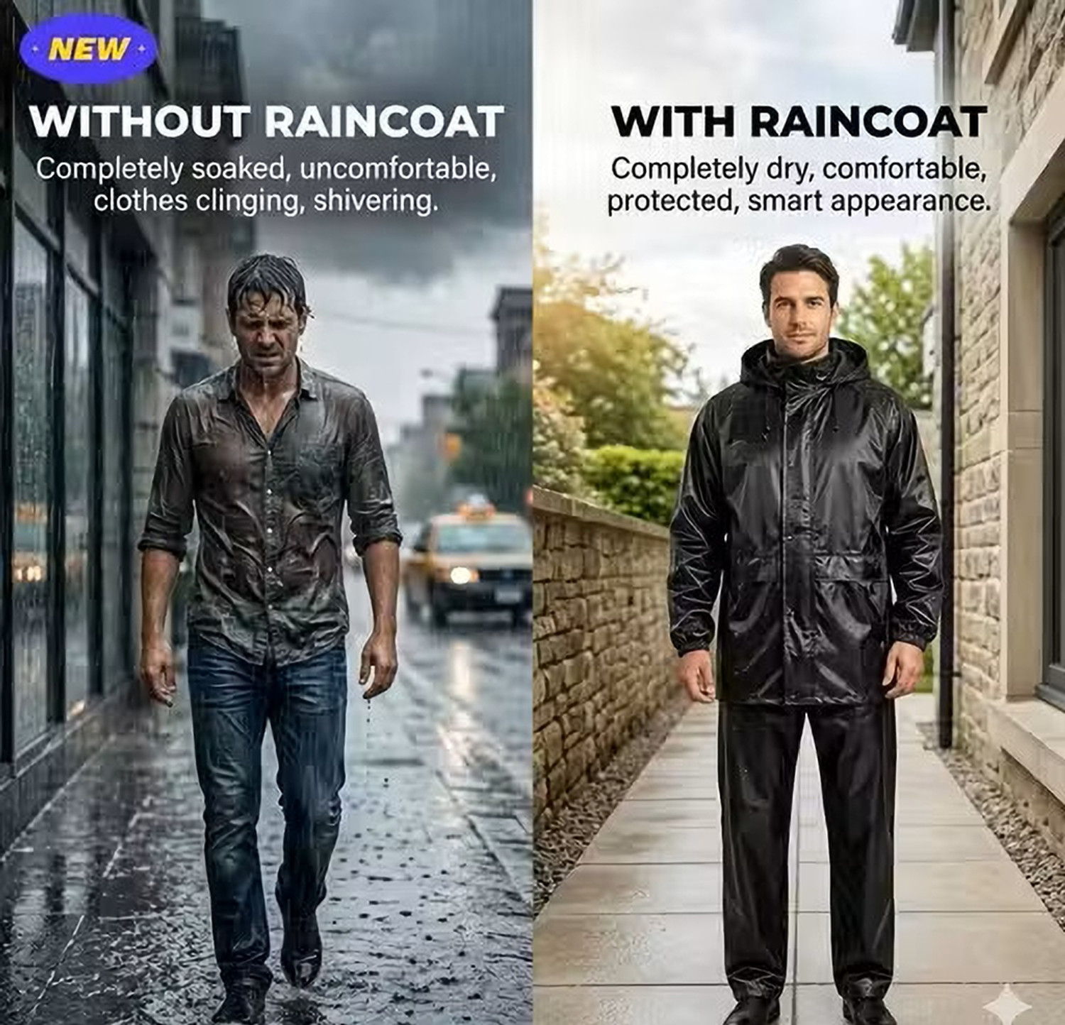 Image of V. K. NEXORA ENTERPRISES Solid Men Raincoat