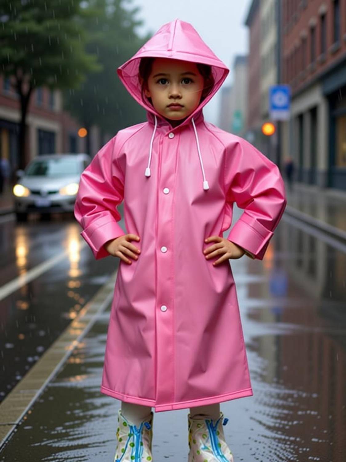 FASHIONIO Solid Girls Raincoat