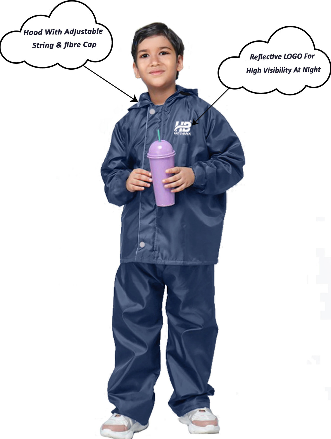 Image of SANCIA Solid Boys & Girls Raincoat
