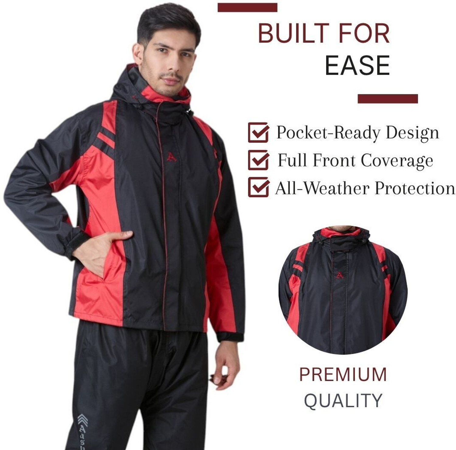Image of AASHI Colorblock Men Rain Suit