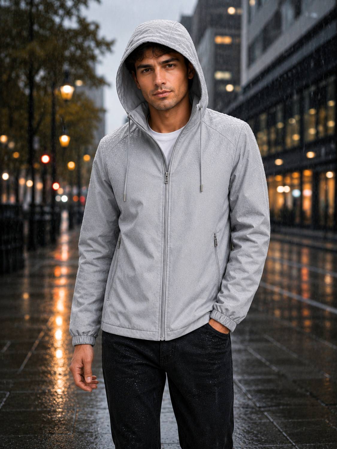 IANDT Solid Men Raincoat