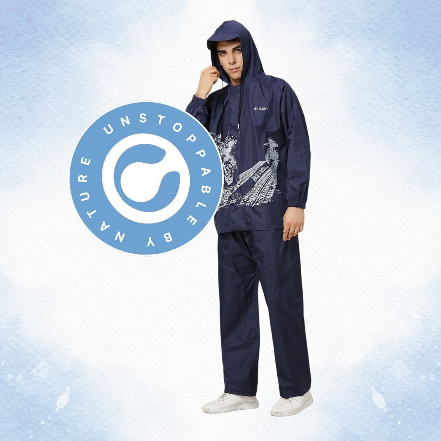Image of CITIZEN Graphic Print Men Rain Suit